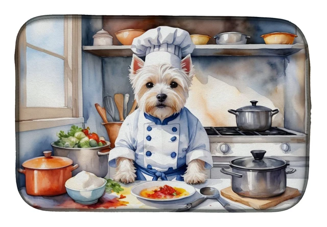 Main image of Westie The Chef Dish Drying Mat Absorbent Dish Drying Mat Pad for Kitchen Counter Dish Drainer Mat for Countertop, 14 x 21", Mul