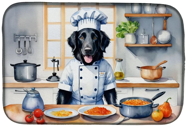 Main image of FlatCoated Retriever The Chef Dish Drying Mat Absorbent Dish Drying Mat Pad for Kitchen Counter Dish Drainer Mat for Countertop