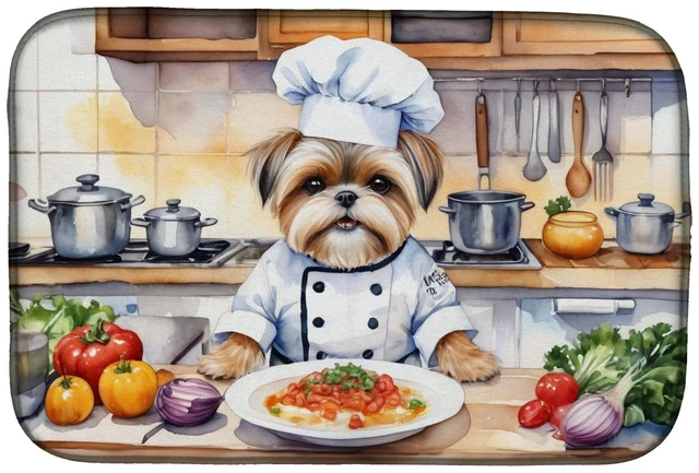 Main image of Lhasa Apso The Chef Dish Drying Mat Absorbent Dish Drying Mat Pad for Kitchen Counter Dish Drainer Mat for Countertop, 14 x 21",