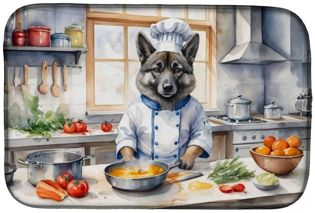 Main image of Norwegian Elkhound The Chef Dish Drying Mat Absorbent Dish Drying Mat Pad for Kitchen Counter Dish Drainer Mat for Countertop, 1