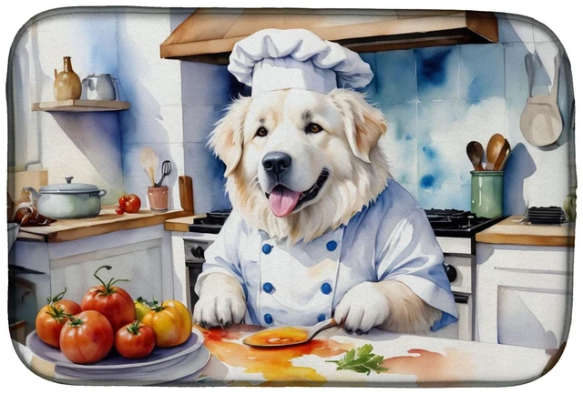 Main image of Great Pyrenees The Chef Dish Drying Mat Absorbent Dish Drying Mat Pad for Kitchen Counter Dish Drainer Mat for Countertop, 14 x