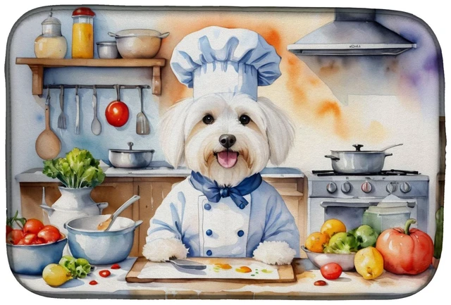 Main image of Coton de Tulear The Chef Dish Drying Mat Absorbent Dish Drying Mat Pad for Kitchen Counter Dish Drainer Mat for Countertop, 14 x