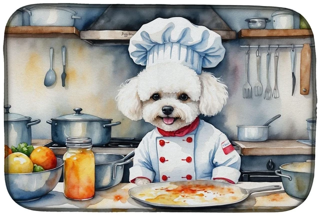 Main image of Bichon Frise The Chef Dish Drying Mat Absorbent Dish Drying Mat Pad for Kitchen Counter Dish Drainer Mat for Countertop, 14 x 21