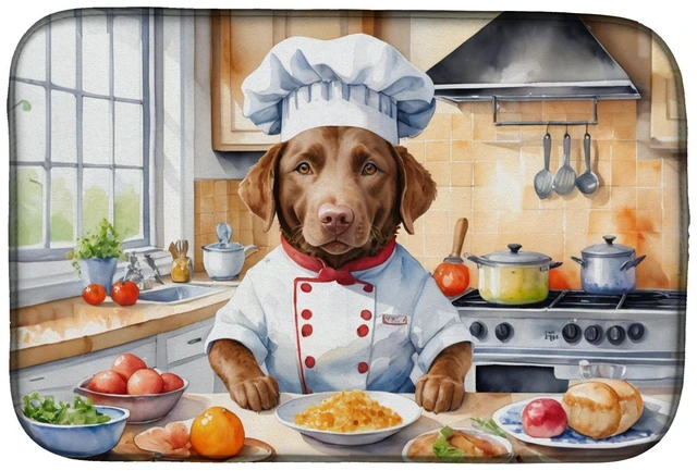 Main image of Chesapeake Bay Retriever The Chef Dish Drying Mat Absorbent Dish Drying Mat Pad for Kitchen Counter Dish Drainer Mat for Counter