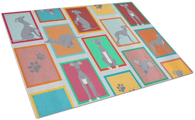 Main image of NEW Lots of Italian Greyhound Glass Cutting Board Decorative Tempered Glass Kitchen Cutting and Serving Board Large Size Choppin