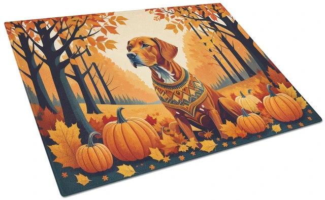Main image of NEW Vizsla Fall Glass Cutting Board Decorative Tempered Glass Kitchen Cutting and Serving Board Large Size Chopping Board