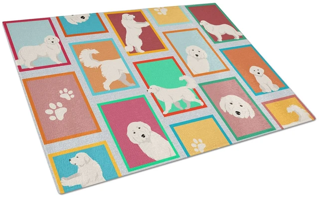 Main image of NEW Lots of Great Pyrenees Glass Cutting Board Decorative Tempered Glass Kitchen Cutting and Serving Board Large Size Chopping B