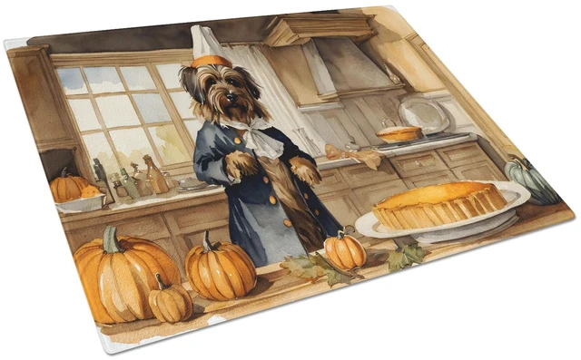 Main image of NEW Briard Fall Kitchen Pumpkins Glass Cutting Board Decorative Tempered Glass Kitchen Cutting and Serving Board Large Size Chop