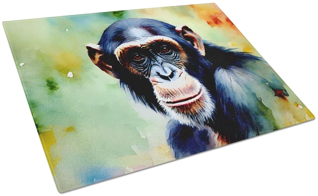 Main image of NEW Chimpanzee Glass Cutting Board Decorative Tempered Glass Kitchen Cutting and Serving Board Large Size Chopping Board