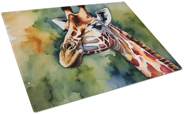 Main image of NEW Giraffe Glass Cutting Board Decorative Tempered Glass Kitchen Cutting and Serving Board Large Size Chopping Board
