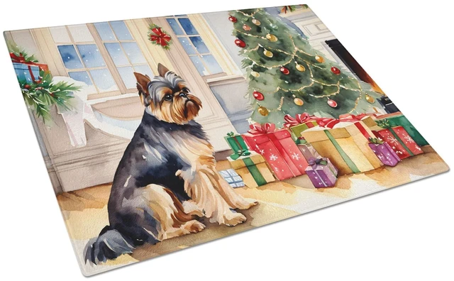 Main image of NEW Brussels Griffon Cozy Christmas Glass Cutting Board Decorative Tempered Glass Kitchen Cutting and Serving Board Large Size C