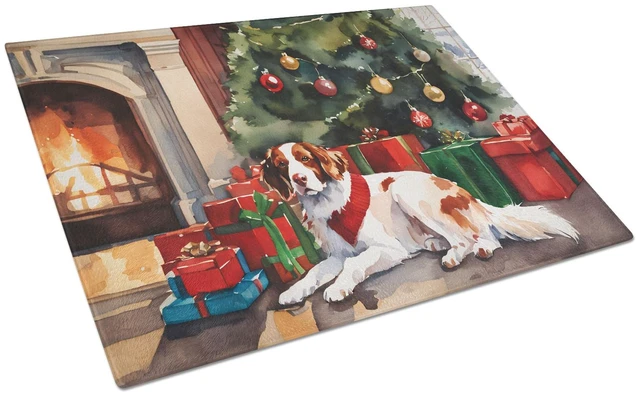 Main image of NEW Brittany Cozy Christmas Glass Cutting Board Decorative Tempered Glass Kitchen Cutting and Serving Board Large Size Chopping