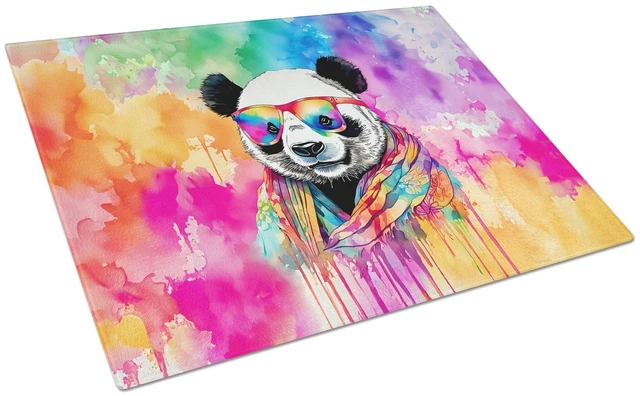 Main image of NEW Hippie Animal Panda Glass Cutting Board Decorative Tempered Glass Kitchen Cutting and Serving Board Large Size Chopping Boar