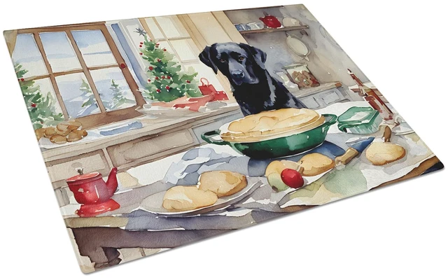 Main image of NEW Labrador Retriever Christmas Cookies Glass Cutting Board Decorative Tempered Glass Kitchen Cutting and Serving Board Large S