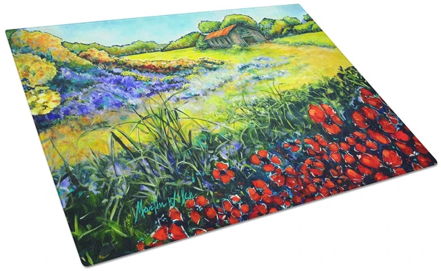 Main image of NEW Back Home Glass Cutting Board Decorative Tempered Glass Kitchen Cutting and Serving Board Large Size Chopping Board
