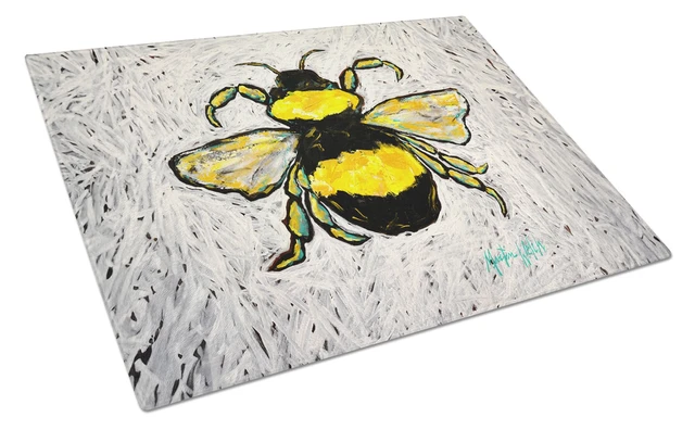 Main image of NEW Buzzbee Bumblebee Glass Cutting Board Decorative Tempered Glass Kitchen Cutting and Serving Board Large Size Chopping Board