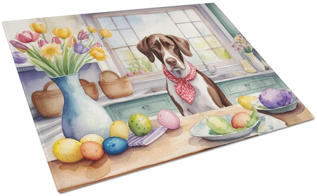 Main image of NEW Decorating Easter Pointer Glass Cutting Board Decorative Tempered Glass Kitchen Cutting and Serving Board Large Size Choppin