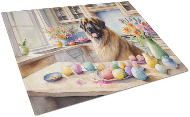 Main image of NEW Decorating Easter Leonberger Glass Cutting Board Decorative Tempered Glass Kitchen Cutting and Serving Board Large Size Chop