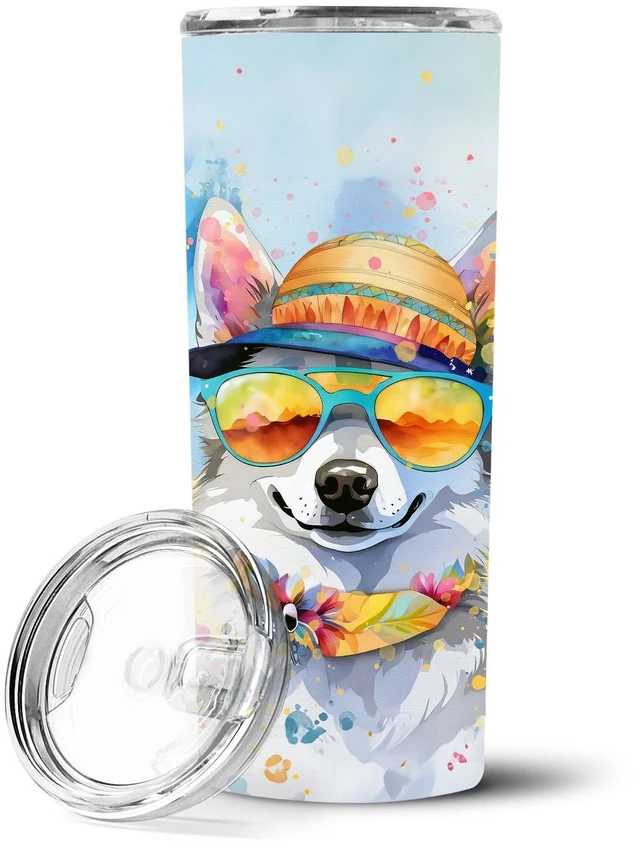 Main image of Alaskan Klee Kai Hippie Dawg Stainless Steel Skinny Tumbler Vacuum Double Walled Reusable Insulated Tumbler Travel Cup for Coffe