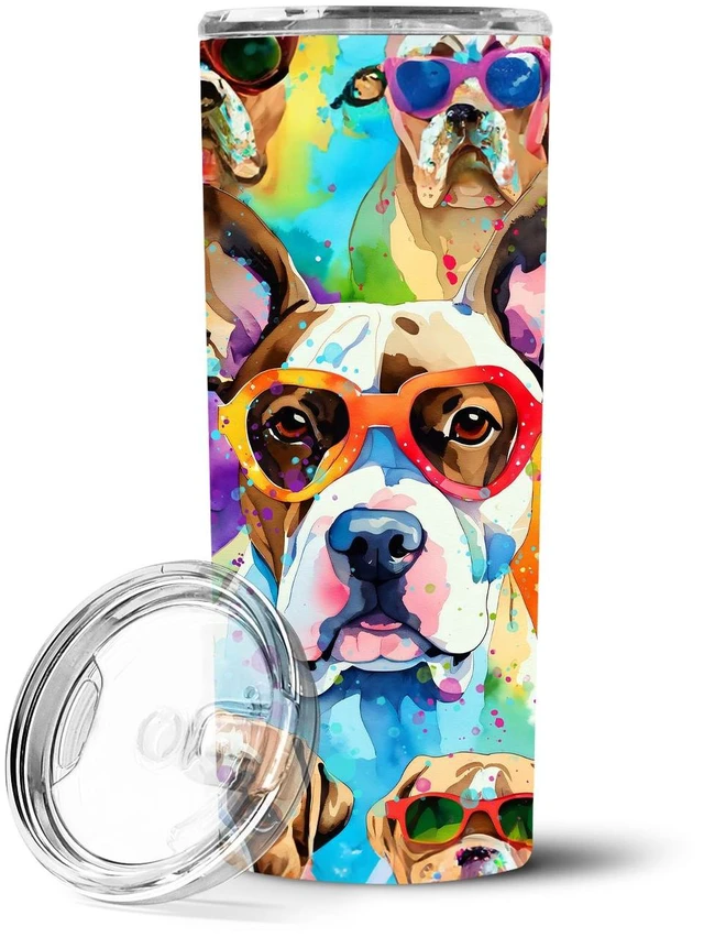 Main image of Boxer Hippie Dawg Stainless Steel Skinny Tumbler Vacuum Double Walled Reusable Insulated Tumbler Travel Cup for Coffee Cocktails
