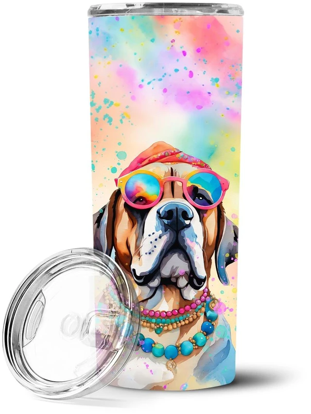 Main image of Mastiff Hippie Dawg Stainless Steel Skinny Tumbler Vacuum Double Walled Reusable Insulated Tumbler Travel Cup for Coffee Cocktai