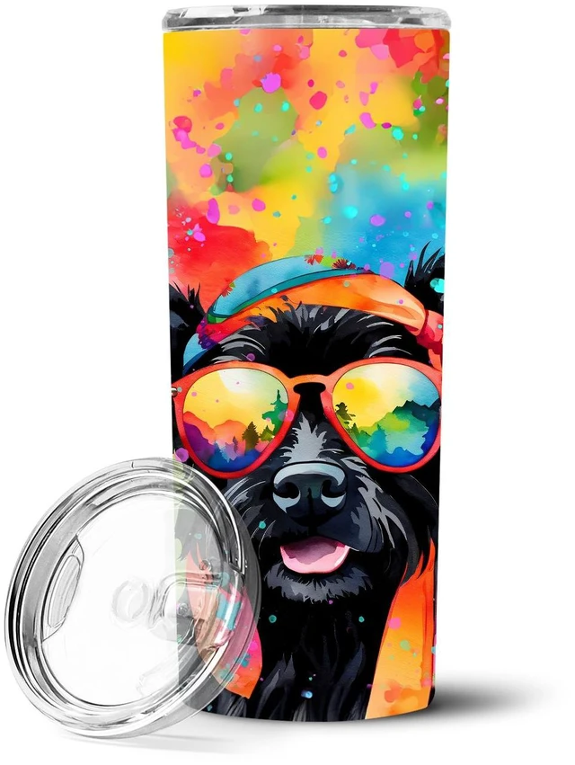 Main image of Scottish Terrier Hippie Dawg Stainless Steel Skinny Tumbler Vacuum Double Walled Reusable Insulated Tumbler Travel Cup for Coffe