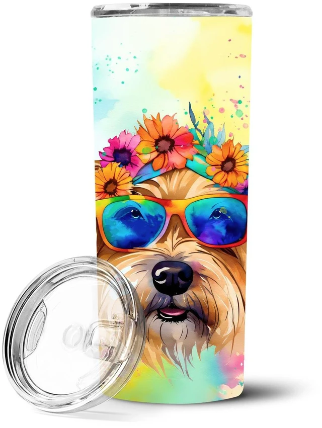 Main image of Cairn Terrier Hippie Dawg Stainless Steel Skinny Tumbler Vacuum Double Walled Reusable Insulated Tumbler Travel Cup for Coffee C