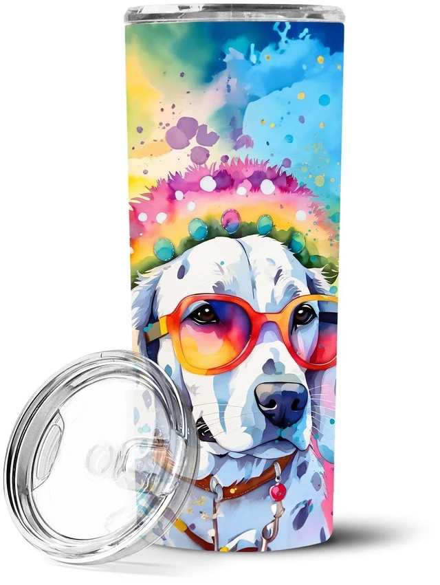 Main image of Dalmatian Hippie Dawg Stainless Steel Skinny Tumbler Vacuum Double Walled Reusable Insulated Tumbler Travel Cup for Coffee Cockt