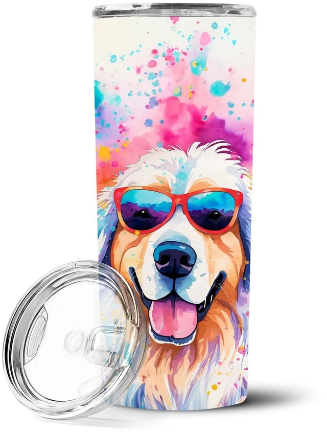 Main image of Great Pyrenees Hippie Dawg Stainless Steel Skinny Tumbler Vacuum Double Walled Reusable Insulated Tumbler Travel Cup for Coffee