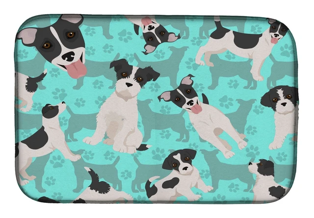 Main image of Jack Russell Terrier Dish Drying Mat Absorbent Dish Drying Mat Pad for Kitchen Counter Dish Drainer Mat for Countertop, 14 x 21"
