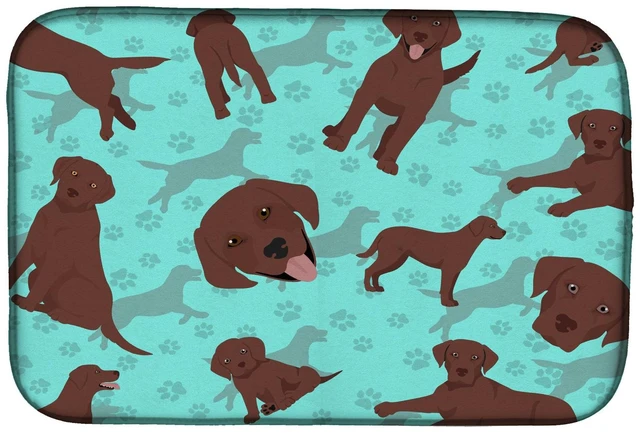 Main image of Chocolate Labrador Retriever Dish Drying Mat Absorbent Dish Drying Mat Pad for Kitchen Counter Dish Drainer Mat for Countertop,