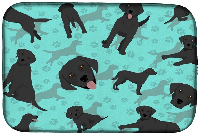 Main image of Black Labrador Retriever Dish Drying Mat Absorbent Dish Drying Mat Pad for Kitchen Counter Dish Drainer Mat for Countertop, 14 x