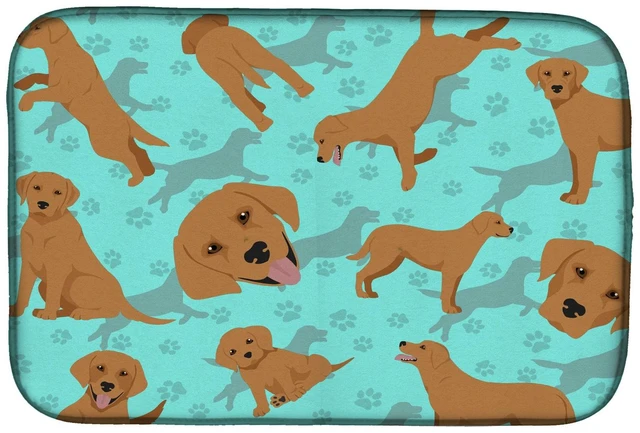 Main image of Red Fox Labrador Retriever Dish Drying Mat Absorbent Dish Drying Mat Pad for Kitchen Counter Dish Drainer Mat for Countertop, 14