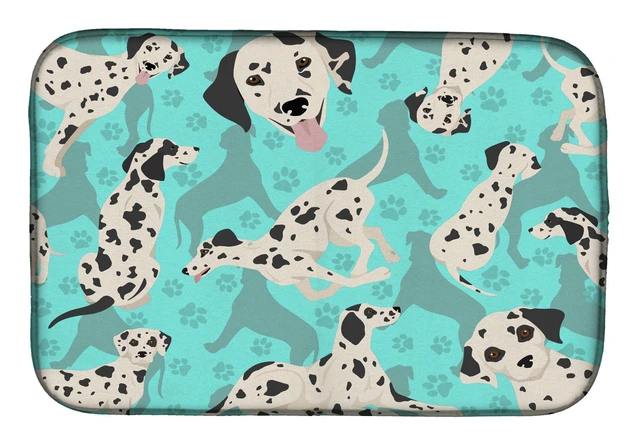 Main image of Dalmatian Dish Drying Mat Absorbent Dish Drying Mat Pad for Kitchen Counter Dish Drainer Mat for Countertop, 14 x 21", Multicolo