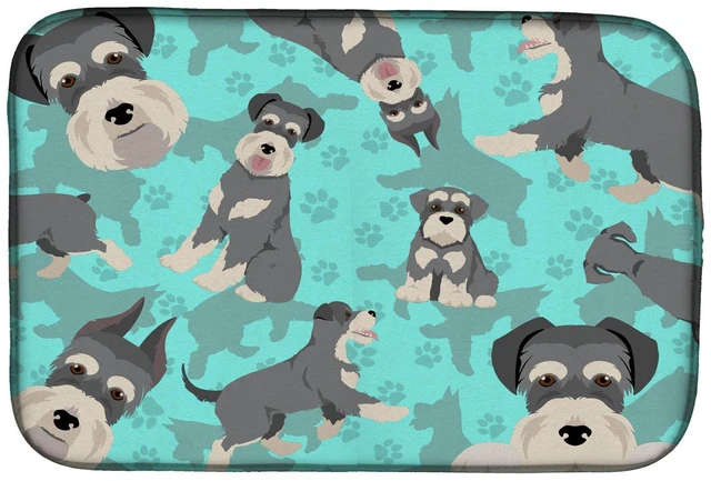 Main image of Schnauzer Dish Drying Mat Absorbent Dish Drying Mat Pad for Kitchen Counter Dish Drainer Mat for Countertop, 14 x 21", Multicolo