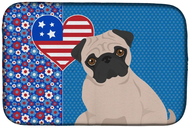 Main image of Fawn Pug USA American Dish Drying Mat Absorbent Dish Drying Mat Pad for Kitchen Counter Dish Drainer Mat for Countertop, 14 x 21