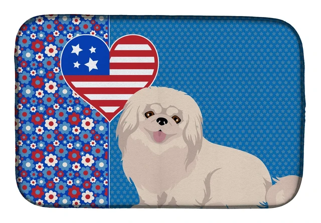 Main image of White Pekingese USA American Dish Drying Mat Absorbent Dish Drying Mat Pad for Kitchen Counter Dish Drainer Mat for Countertop,