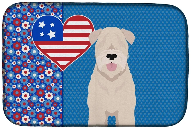 Main image of Soft Coated Wheaten Terrier USA American Dish Drying Mat Absorbent Dish Drying Mat Pad for Kitchen Counter Dish Drainer Mat for
