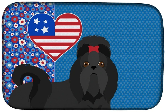 Main image of Black Shih Tzu USA American Dish Drying Mat Absorbent Dish Drying Mat Pad for Kitchen Counter Dish Drainer Mat for Countertop, 1