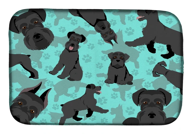Main image of Black Schnauzer Dish Drying Mat Absorbent Dish Drying Mat Pad for Kitchen Counter Dish Drainer Mat for Countertop, 14 x 21", Mul