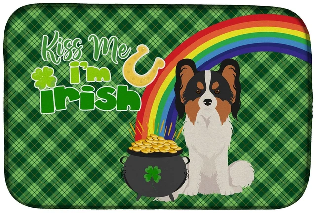 Main image of NEW Tricolor Papillon St. Patrick's Day Dish Drying Mat Absorbent Dish Drying Mat Pad for Kitchen Counter Dish Drainer Mat for C