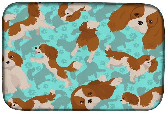 Main image of Blenheim Cavalier Spaniel Dish Drying Mat Absorbent Dish Drying Mat Pad for Kitchen Counter Dish Drainer Mat for Countertop, 14