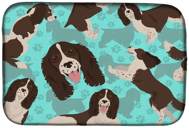 Main image of Liver English Springer Spaniel Dish Drying Mat Absorbent Dish Drying Mat Pad for Kitchen Counter Dish Drainer Mat for Countertop