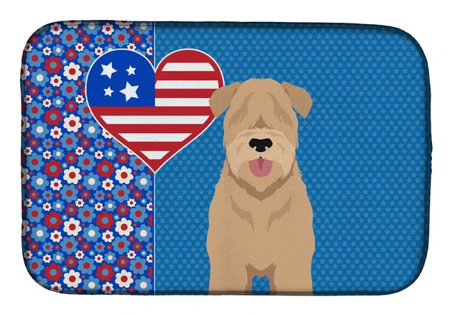 Main image of Red Wheaten Terrier USA American Dish Drying Mat Absorbent Dish Drying Mat Pad for Kitchen Counter Dish Drainer Mat for Countert