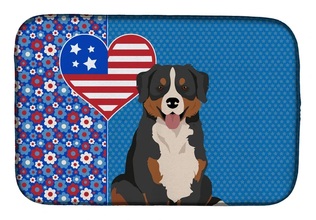 Main image of Bernese Mountain Dog USA American Dish Drying Mat Absorbent Dish Drying Mat Pad for Kitchen Counter Dish Drainer Mat for Counter