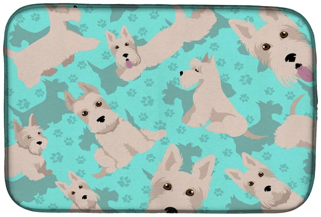 Main image of Wheaten Scottish Terrier Dish Drying Mat Absorbent Dish Drying Mat Pad for Kitchen Counter Dish Drainer Mat for Countertop, 14 x