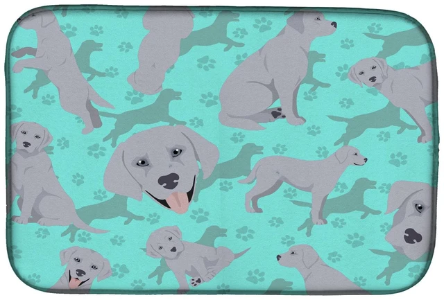 Main image of Silver Labrador Retriever Dish Drying Mat Absorbent Dish Drying Mat Pad for Kitchen Counter Dish Drainer Mat for Countertop, 14