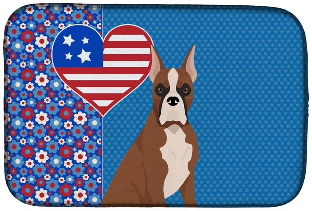 Main image of Red Fawn Boxer USA American Dish Drying Mat Absorbent Dish Drying Mat Pad for Kitchen Counter Dish Drainer Mat for Countertop, 1