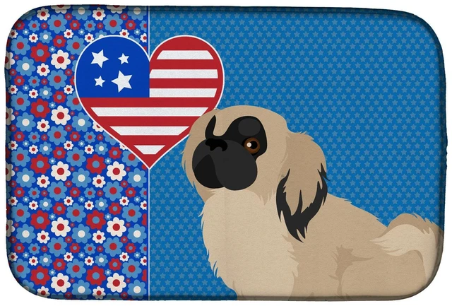 Main image of Cream Pekingese USA American Dish Drying Mat Absorbent Dish Drying Mat Pad for Kitchen Counter Dish Drainer Mat for Countertop,