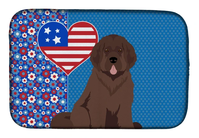 Main image of Brown Newfoundland USA American Dish Drying Mat Absorbent Dish Drying Mat Pad for Kitchen Counter Dish Drainer Mat for Counterto